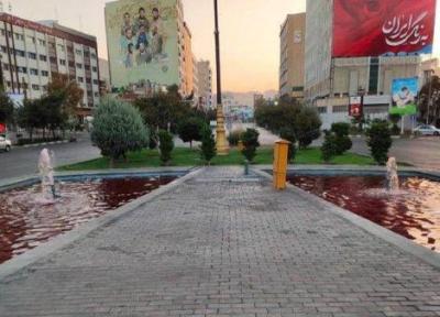 واکنش شهرداری تهران به سرخ شدن رنگ آب حوض ها