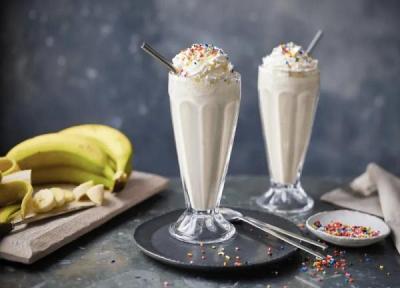 طرز تهیه نوشیدنی محلی موز و بستنی ، نوشیدنی غلیظ و خوشمزه خانگی
